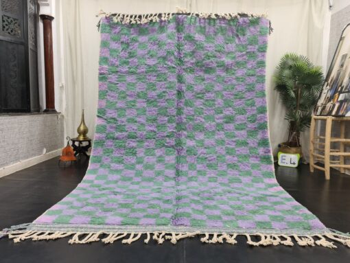 SURF - Artistic Green Rug - Moroccan Berber Carpet 7x10
