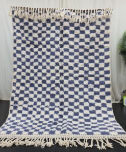 FINAS- Tribal Beni Ourain Carpet - Check Grey Rug