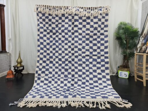 FINAS- Tribal Beni Ourain Carpet - Check Grey Rug
