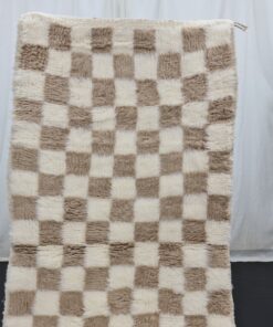 Pale Brown and White Rug