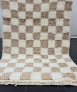 Pale Brown and White Rug