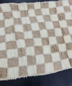 Pale Brown and White Rug