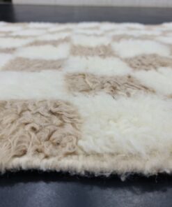 Pale Brown and White Rug