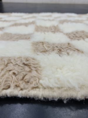Pale Brown and White Rug