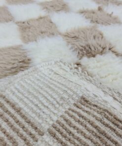Pale Brown and White Rug