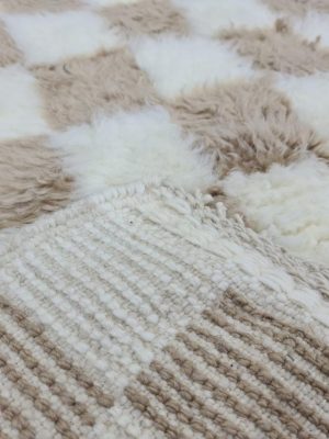 Pale Brown and White Rug