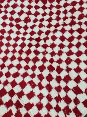 White and Red Rug