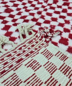 White and Red Rug