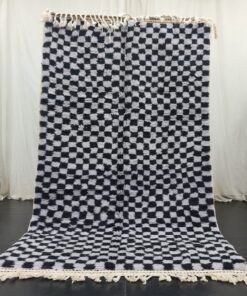 JIHAN- Black and Gray Rug - Moroccan Woven Rug