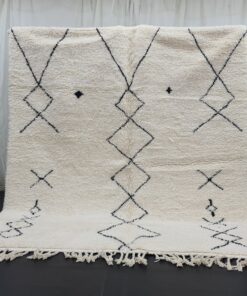 SONIA - Beni Ourain White Black Rug - Moroccan Rug 8x9