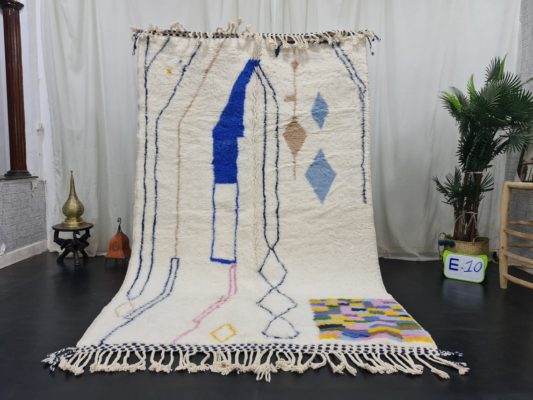 White and Blue Rug