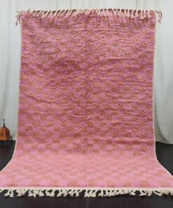 HALA- Berber Pink Rug - Moroccan Beni Ourain Rug