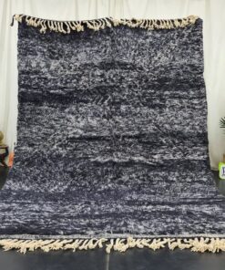 GORA- Black&Grey Beni Ourain Rug - Bohemian Berber Rug 7x9