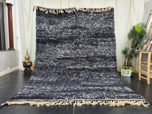 GORA- Black&Grey Beni Ourain Rug - Bohemian Berber Rug 7x9