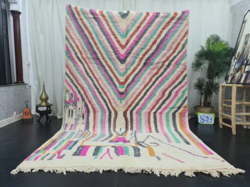 JINI - Authentic Boujaad Rug - Handmade Berber Rug 7x10