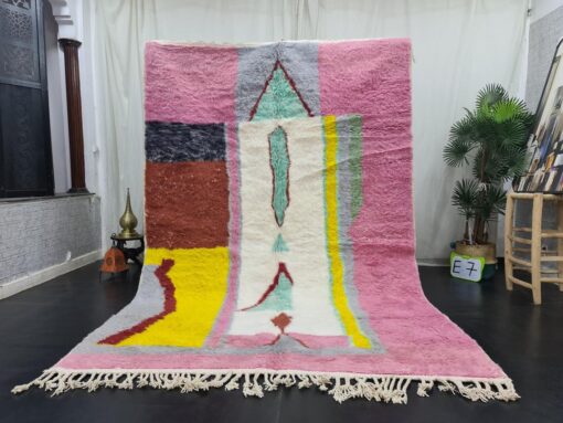 FARES - Moroccan Beni Ourain Rug - Handmade Abstract Carpet 6x10
