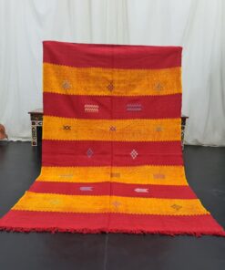 Red And Yellow Moroccan Carpet