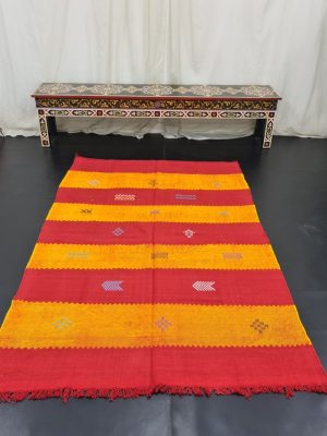 Red And Yellow Moroccan Carpet