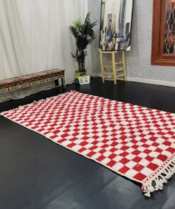 Red and White Rug