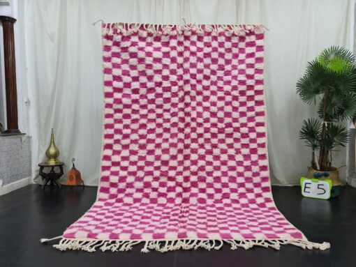 ELEEZ- Moroccan Beni Ourain Rug - Authentic Checkered Rug