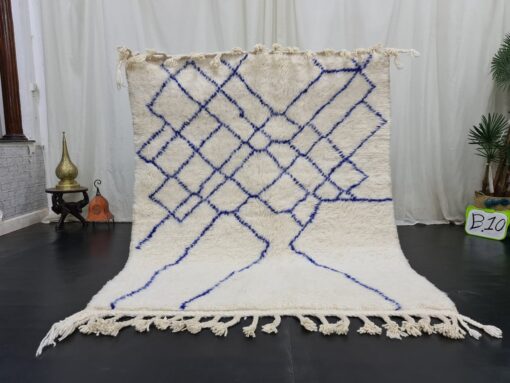 SEVE- White Beni Ourain Rug - Bohemian Moroccan Rug