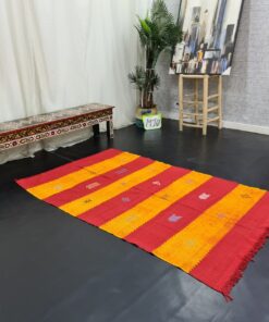 Red And Yellow Moroccan Carpet