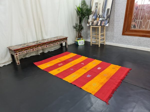 Red And Yellow Moroccan Carpet