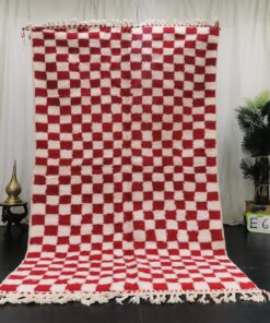CHLOE - Red and White Rug - Beni Ourain Rug