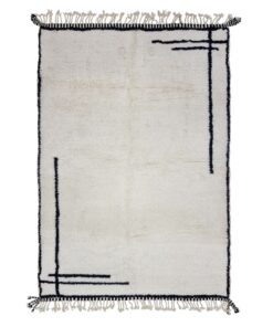 KAROL – White Rug – Handmade Beni Ourain Geometric Rug