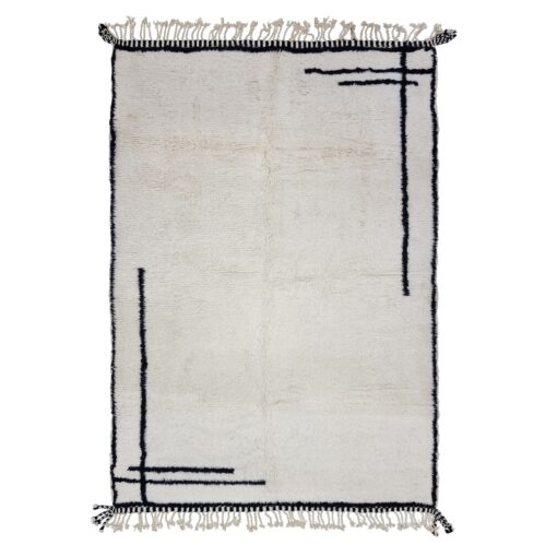 KAROL – White Rug – Handmade Beni Ourain Geometric Rug