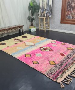 Pink And Orange Wool Rug