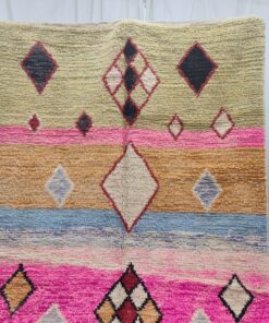 Pink And Orange Wool Rug