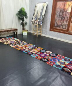 Checkered Colorful Runner Rug