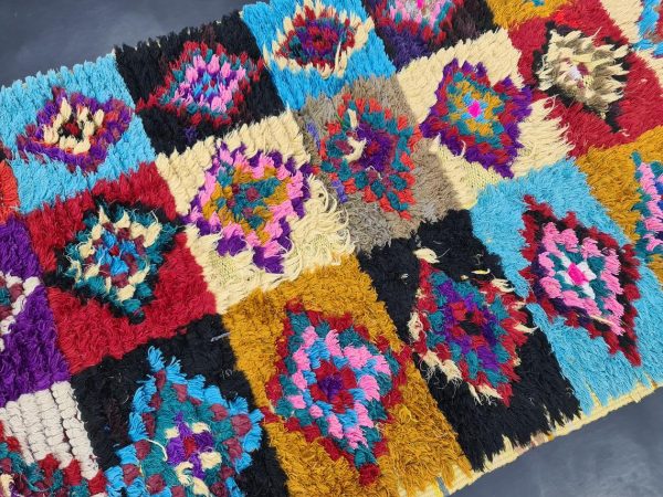 Checkered Colorful Runner Rug