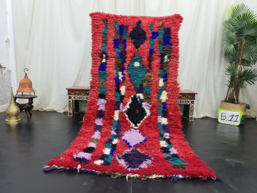 LEAF- Mini Berber Rug - Vintage Red Rug