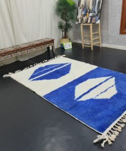 White And Blue Rug