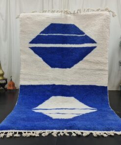 White And Blue Rug