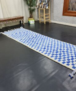Blue and White Runner