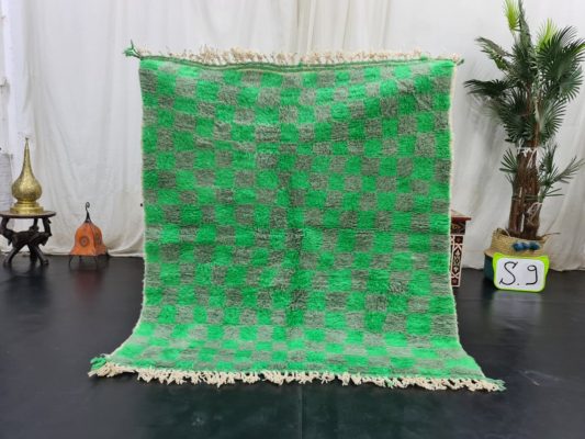 Gray and Fern Green Rug