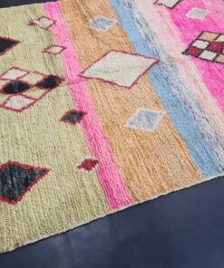 Pink And Orange Wool Rug