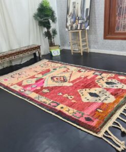 Red And Faded Orange Rug