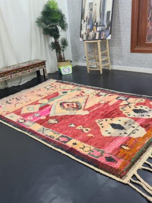 Red And Faded Orange Rug