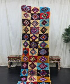 Checkered Colorful Runner Rug