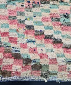 Checkered Faded Red Rug