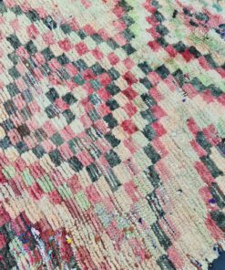 Checkered Faded Red Rug