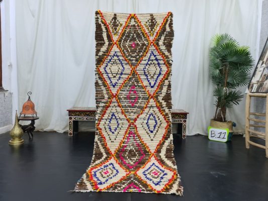 ZILAN- Vintage Berber Rug - Handmade Wool Rug