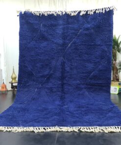 ZARBI– Handmade Blue Rug - Beni Ourain Geometric Rug 6x10