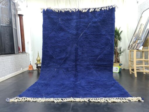 ZARBI– Handmade Blue Rug - Beni Ourain Geometric Rug 6x10