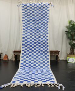 Blue and White Runner