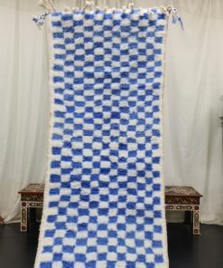Blue and White Runner